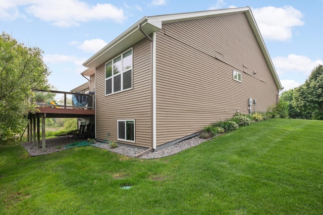 11950 75th St NE, Otsego, MN 55301 - view of side of home featuring a deck and a yard