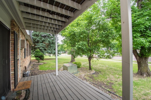 2417 Demores Dr S Unit 2, Fargo, ND 58103 - deck featuring a yard