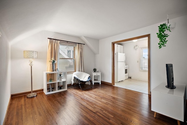 1442 Como Ave, Saint Paul, MN 55108 - living area with wood finished floors and lofted ceiling