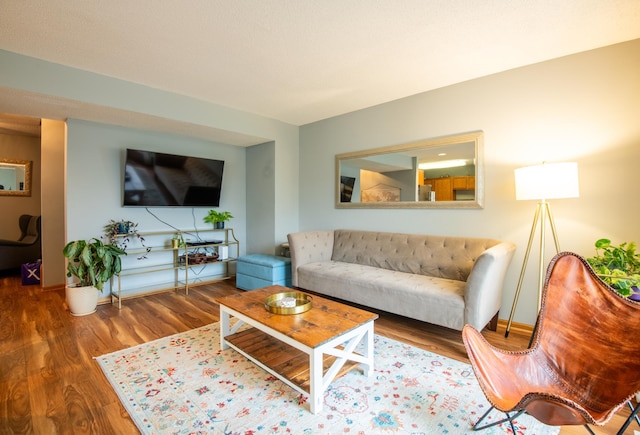 5724 4th St NE, Fridley, MN 55432 - living area featuring wood finished floors and baseboards