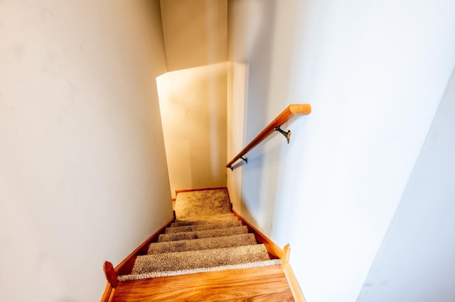 5724 4th St NE, Fridley, MN 55432 - staircase featuring baseboards