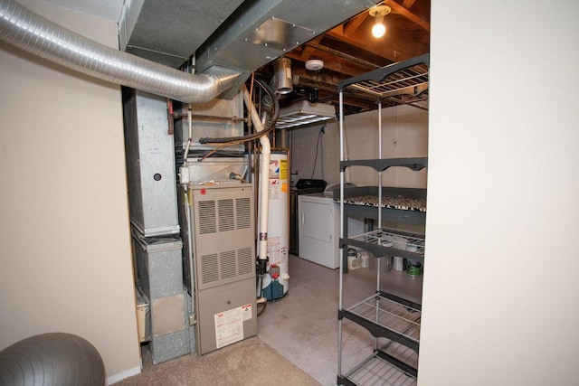 29930 Nathan Ct, Lindstrom, MN 55045 - utility room with water heater and separate washer and dryer