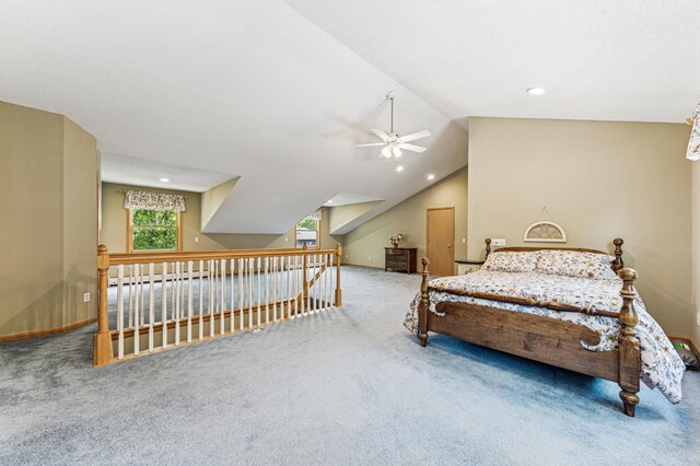 3703 Beard Ave N, Robbinsdale, MN 55422 - bedroom featuring carpet flooring, multiple windows, vaulted ceiling, a baseboard heating unit, and ceiling fan