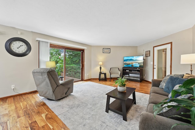 1398 Summit Cir W, Saint Paul, MN 55118 - living room with baseboards and wood finished floors