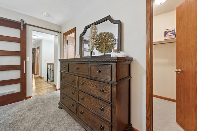 1398 Summit Cir W, Saint Paul, MN 55118 - hall featuring light carpet and baseboards