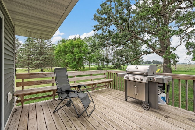 4193 Austin Rd, Owatonna, MN 55060 - wooden terrace featuring grilling area