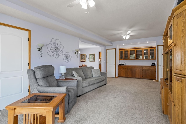4193 Austin Rd, Owatonna, MN 55060 - living area with a ceiling fan and light colored carpet