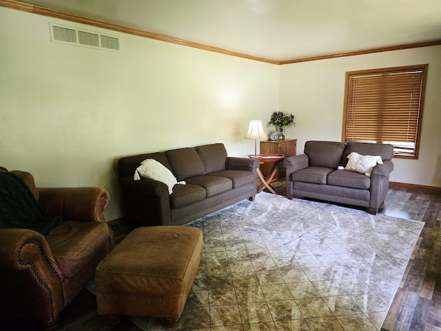 2607 4th Ave NW, Austin, MN 55912 - living room with ornamental molding and wood finished floors