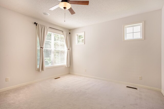10725 Toledo Ln N, Brooklyn Park, MN 55443 - spare room with a textured ceiling, carpet flooring, and a ceiling fan