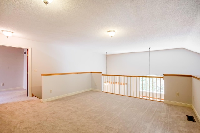 10725 Toledo Ln N, Brooklyn Park, MN 55443 - carpeted spare room with a textured ceiling and lofted ceiling