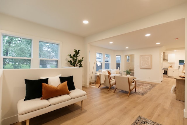 212 Diamond Lake Rd, Minneapolis, MN 55419 - living area featuring recessed lighting and light wood-style flooring