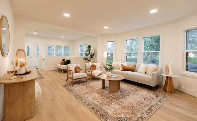212 Diamond Lake Rd, Minneapolis, MN 55419 - living room featuring light wood finished floors and recessed lighting