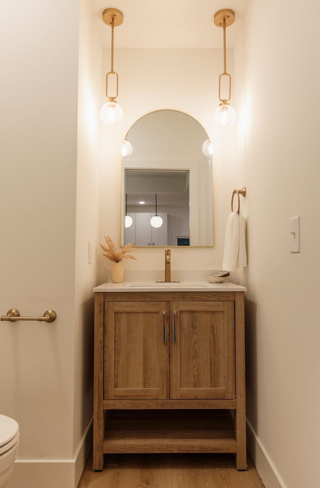 212 Diamond Lake Rd, Minneapolis, MN 55419 - bathroom with vanity and wood finished floors