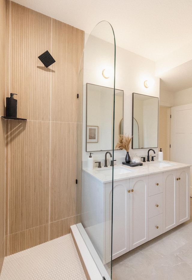 212 Diamond Lake Rd, Minneapolis, MN 55419 - bathroom with double vanity and a shower