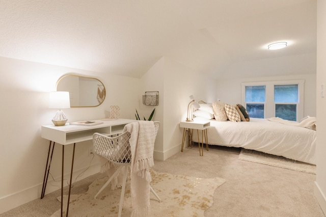 212 Diamond Lake Rd, Minneapolis, MN 55419 - carpeted bedroom with lofted ceiling and baseboards
