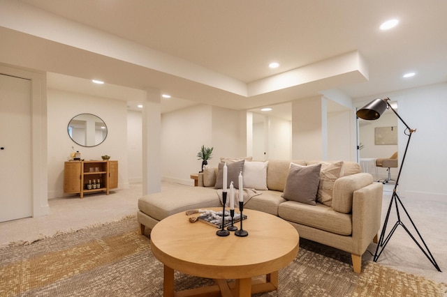212 Diamond Lake Rd, Minneapolis, MN 55419 - living area featuring carpet and recessed lighting