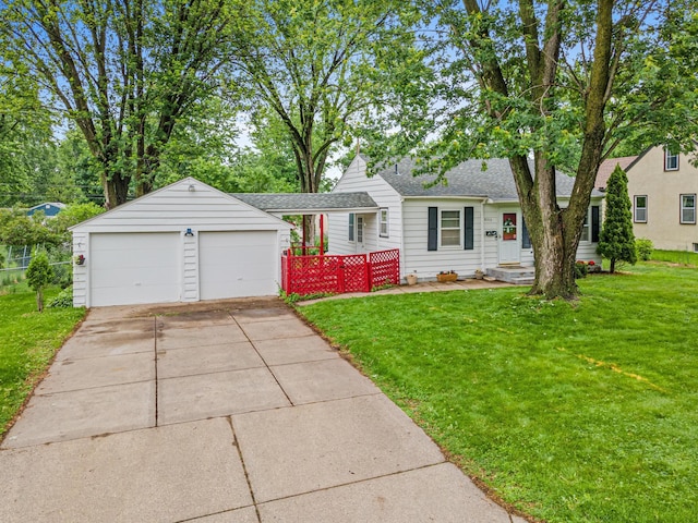8313 Stevens Ave S, Bloomington, MN 55420 - view of front of home with an outdoor structure, a shingled roof, and a detached garage