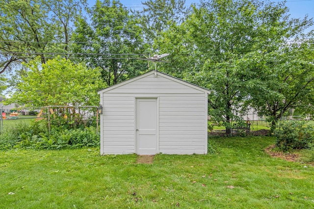 8313 Stevens Ave S, Bloomington, MN 55420 - view of shed featuring a fenced backyard