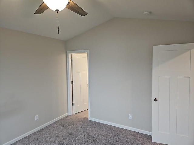 591 Alaska Loop, Cambridge, MN 55008 - unfurnished bedroom featuring lofted ceiling, carpet, and a ceiling fan