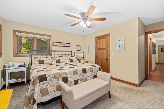 23148 Glenhaven Dr, Nevis, MN 56467 - bedroom featuring carpet flooring and ceiling fan