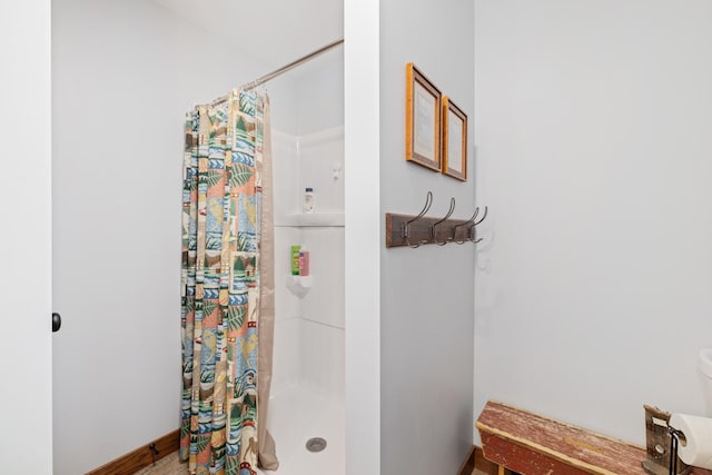 23148 Glenhaven Dr, Nevis, MN 56467 - bathroom with a shower stall and toilet
