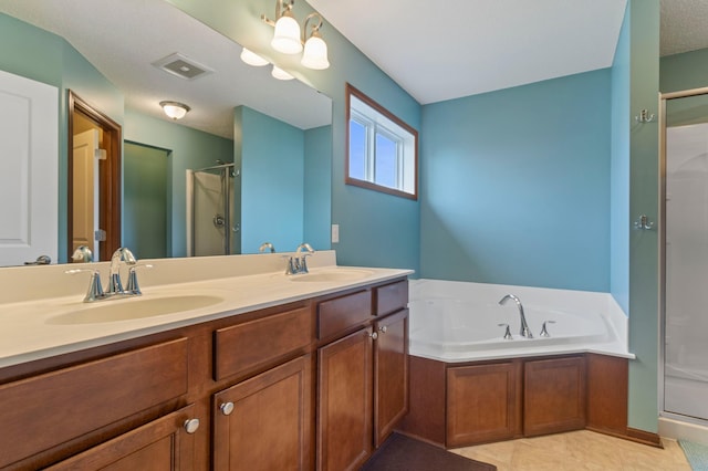 17393 54th St NE, Otsego, MN 55374 - full bath with a shower stall, a garden tub, and double vanity