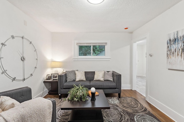4714 Aldrich Ave N, Minneapolis, MN 55430 - living room featuring wood finished floors and a textured ceiling