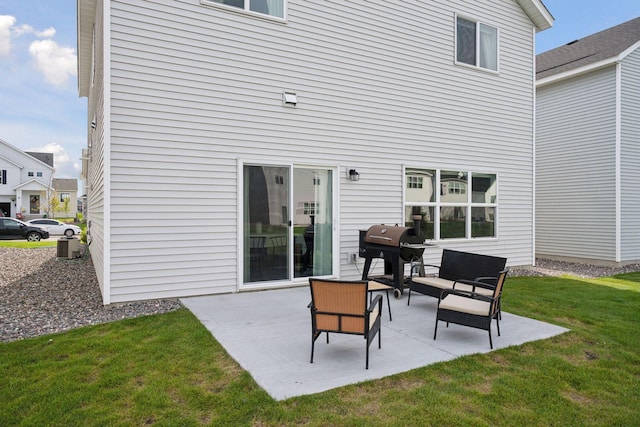 9266 26th St NE, Saint Michael, MN 55376 - back of property with a lawn and a patio area