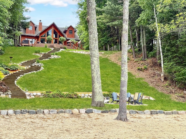 49512 202nd Pl, Shamrock Twp, MN 55760 - view of green lawn