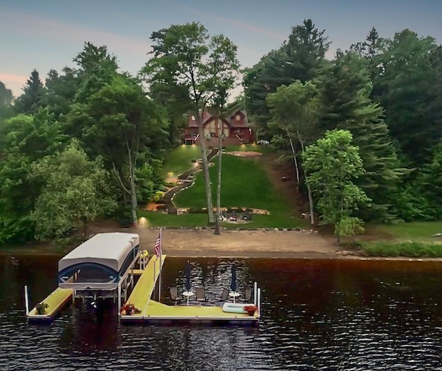 49512 202nd Pl, Shamrock Twp, MN 55760 - dock with a water view