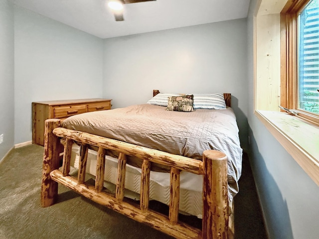 49512 202nd Pl, Shamrock Twp, MN 55760 - carpeted bedroom featuring ceiling fan