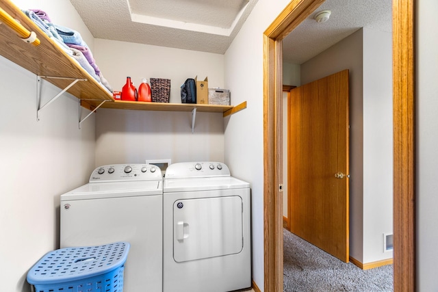 2533 Cobble Hill Ct Unit H, Woodbury, MN 55125 - laundry area with carpet flooring and washer and dryer