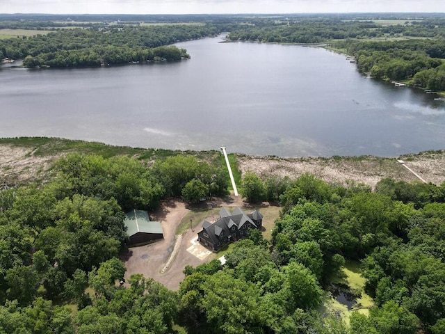 2406 Augusta Rd, Fair Haven Twp, MN 55382 - aerial view of a nearby body of water and a heavily wooded area