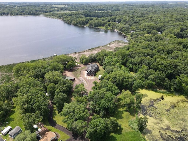 2406 Augusta Rd, Fair Haven Twp, MN 55382 - drone / aerial view of a heavily wooded area and a large body of water