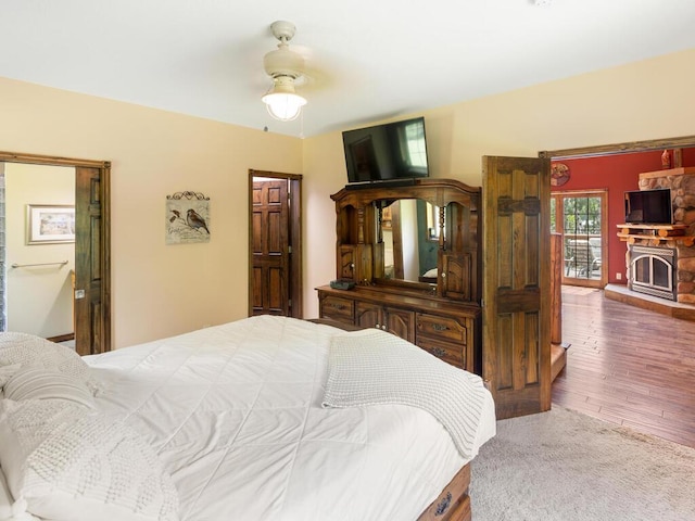 2406 Augusta Rd, Fair Haven Twp, MN 55382 - bedroom featuring wood finished floors and ceiling fan