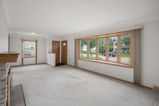 1306 Ryan Ave W, Roseville, MN 55113 - unfurnished living room featuring carpet