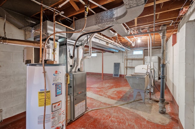 1306 Ryan Ave W, Roseville, MN 55113 - below grade area with gas water heater