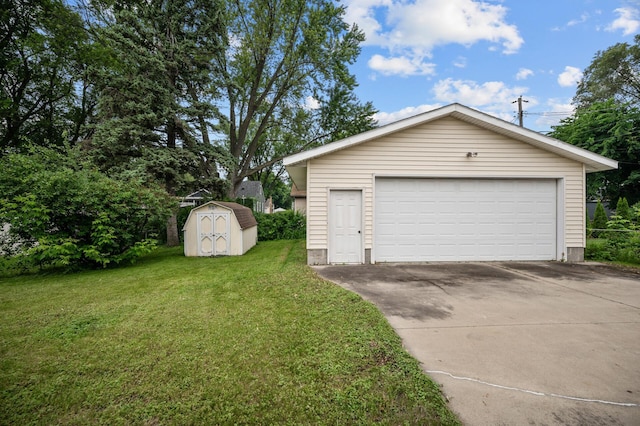 1306 Ryan Ave W, Roseville, MN 55113 - detached garage featuring a storage unit