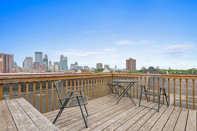 1820 1st Ave S Unit 208, Minneapolis, MN 55403 - wooden terrace with a view of skyline