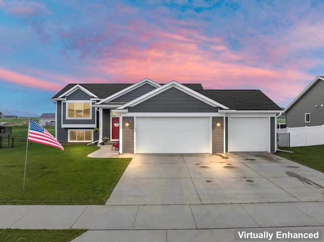 2105 Elk Run Dr SE, Pine Island, MN 55963 - view of front facade featuring a garage and concrete driveway