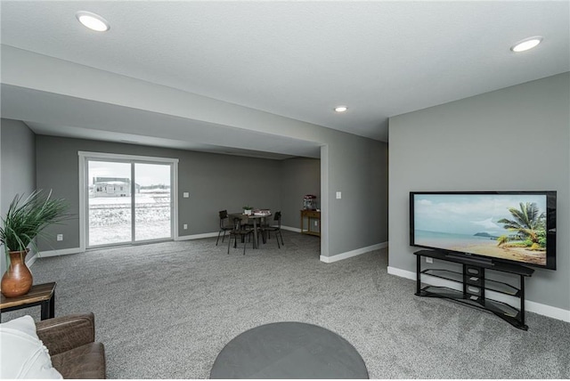 2105 Elk Run Dr SE, Pine Island, MN 55963 - living area with carpet and recessed lighting