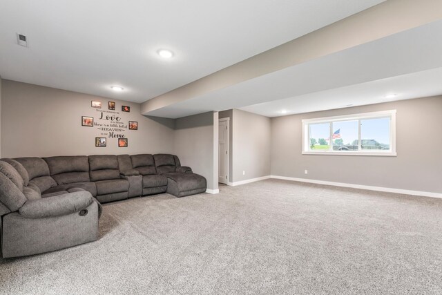 2105 Elk Run Dr SE, Pine Island, MN 55963 - carpeted living area with recessed lighting