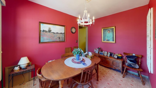 715 3rd Ave, Albert Lea, MN 56007 - dining room featuring a chandelier and light flooring