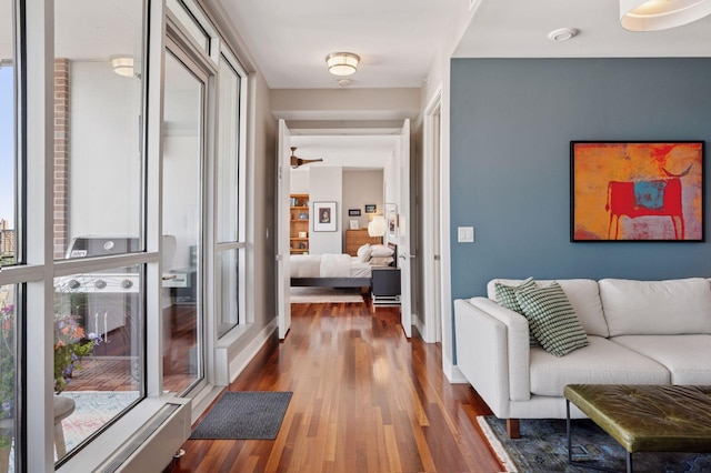 222 2nd St SE Unit 1503, Minneapolis, MN 55414 - hall featuring wood finished floors and baseboards