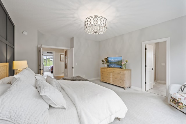 4452 167th Ave NW, Andover, MN 55304 - bedroom with a chandelier and light carpet