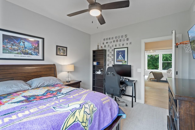 4452 167th Ave NW, Andover, MN 55304 - carpeted bedroom featuring a desk and a ceiling fan