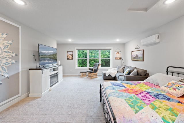 4452 167th Ave NW, Andover, MN 55304 - bedroom with a wall unit AC, light colored carpet, and recessed lighting