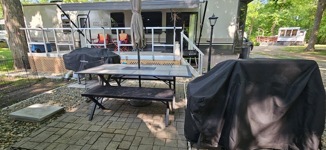 13240 Devils Lake Rd NW Unit 20, Brandon, MN 56315 - view of patio / terrace with outdoor dining area and grilling area