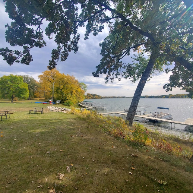 13240 Devils Lake Rd NW Unit 20, Brandon, MN 56315 - view of grassy yard with a water view