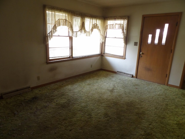 711 2nd Ave NW, Austin, MN 55912 - foyer entrance with a baseboard heating unit, carpet floors, healthy amount of natural light, and a baseboard radiator